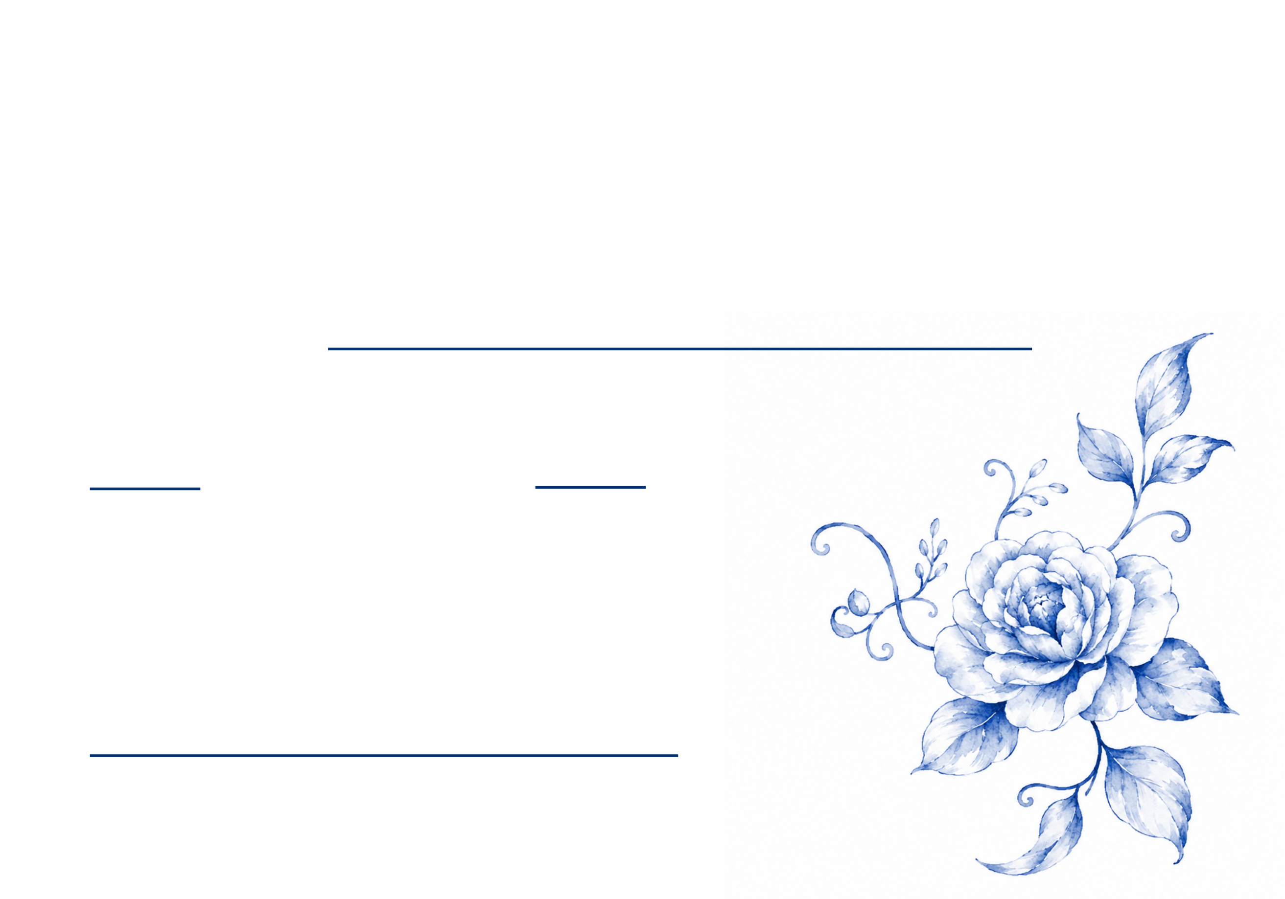 Blue Heron Sign Set – Blue Rose Wedding Signs