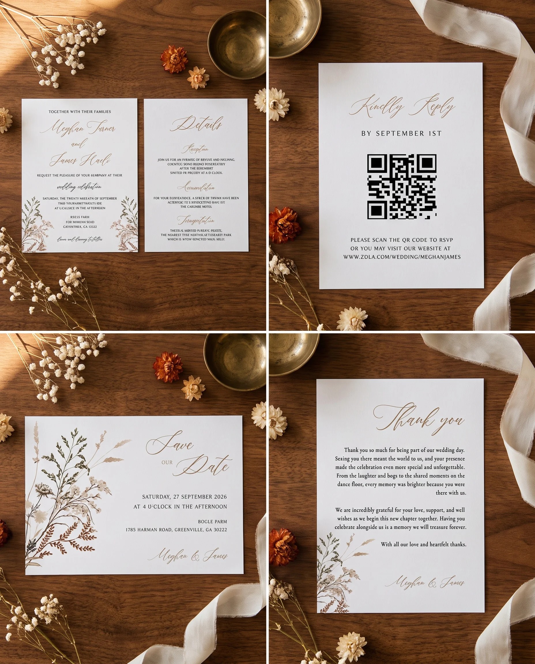 Bramble Court — Invitation Set