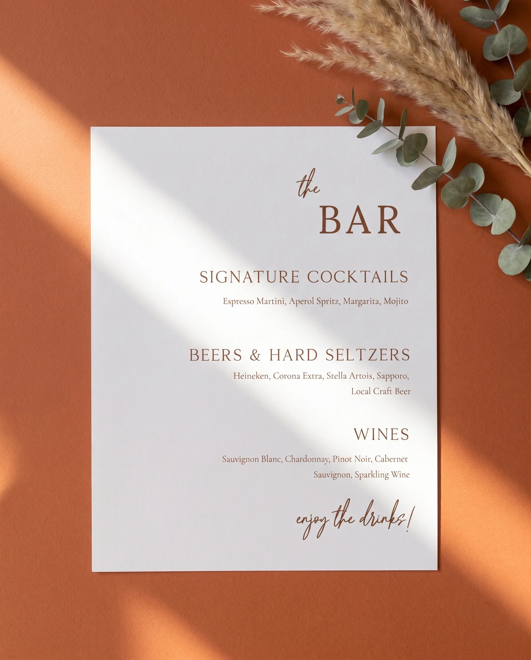 Briar Script — Bar Menu
