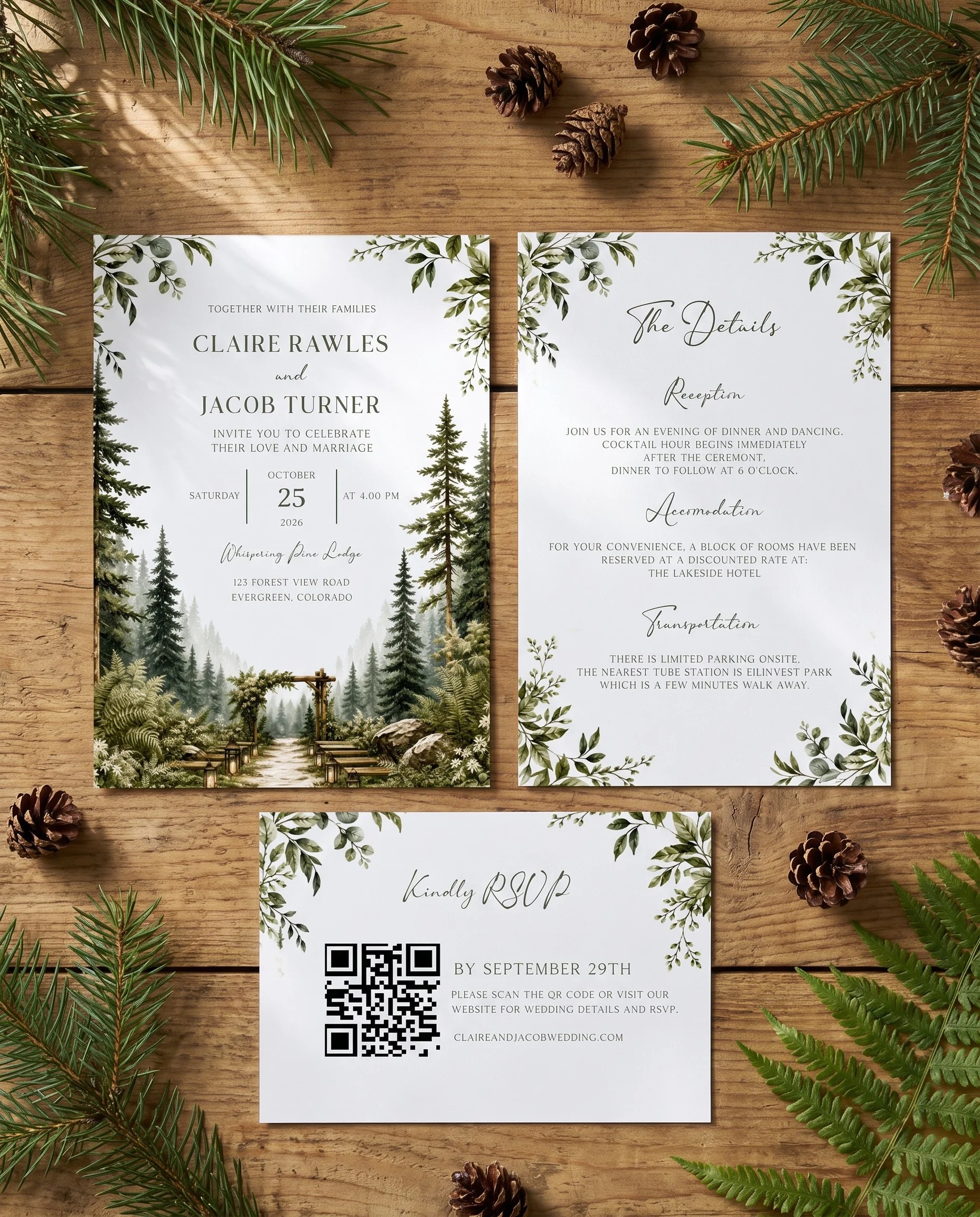 Canopy Grove — Invitation Suite