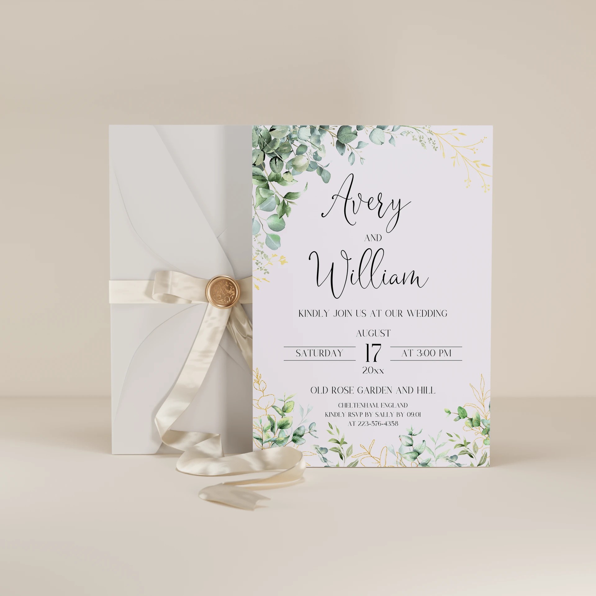 Eucalyptus Gold — Invitation