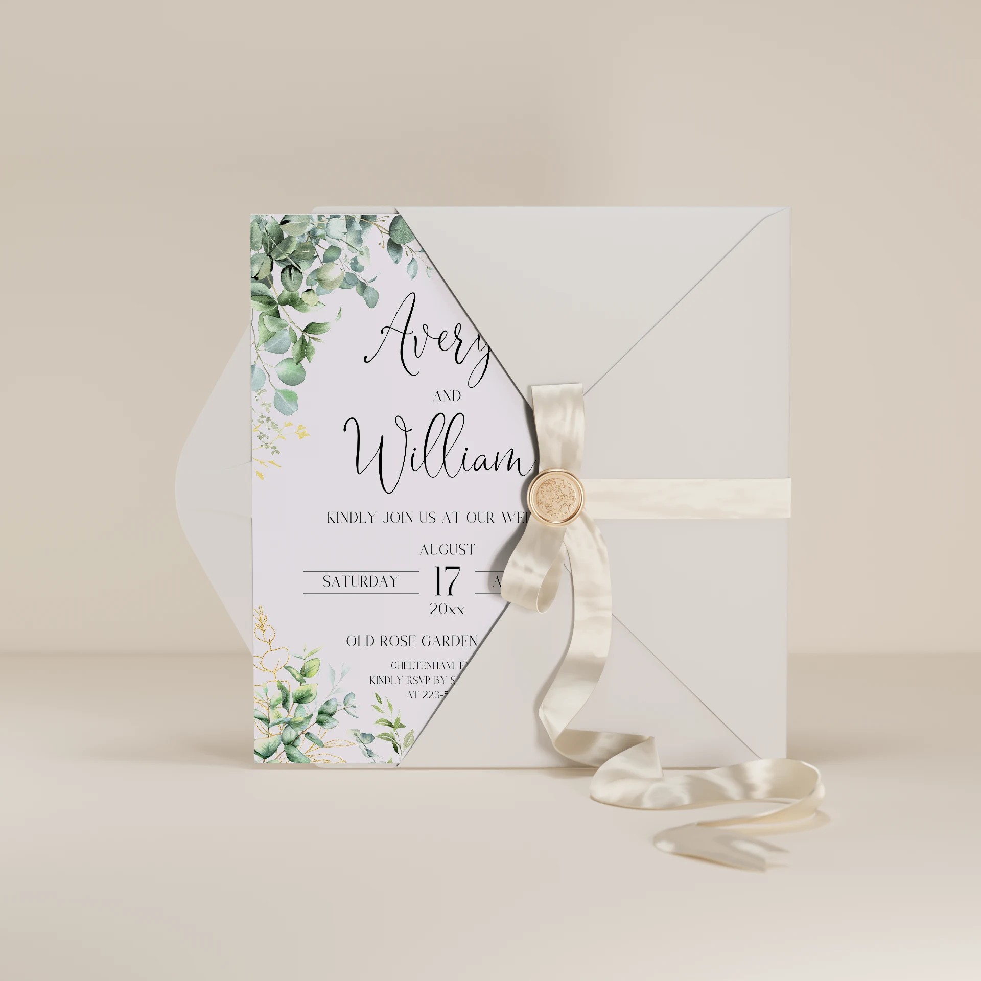 Eucalyptus Gold — Invitation