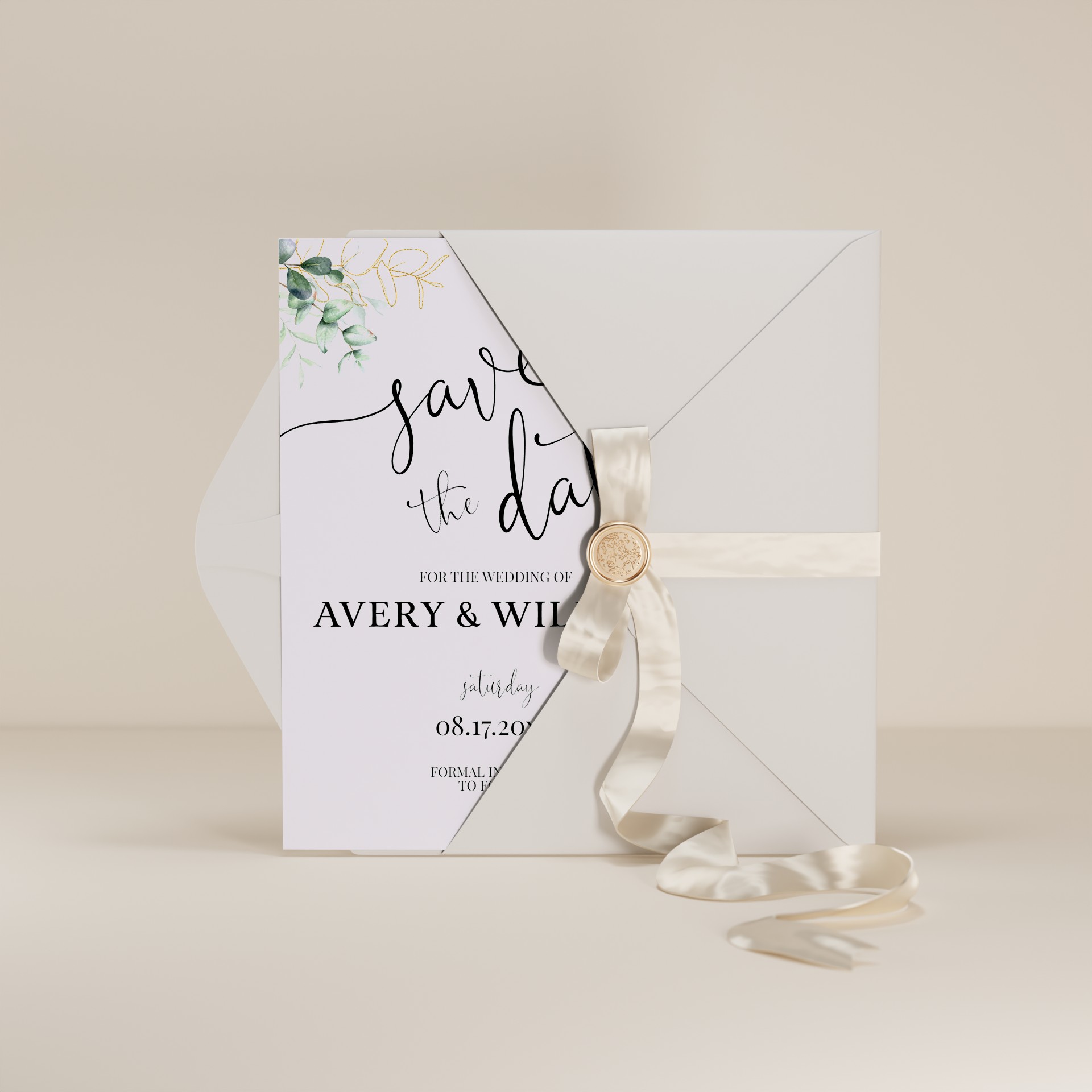 Eucalyptus Gold — Save the Date