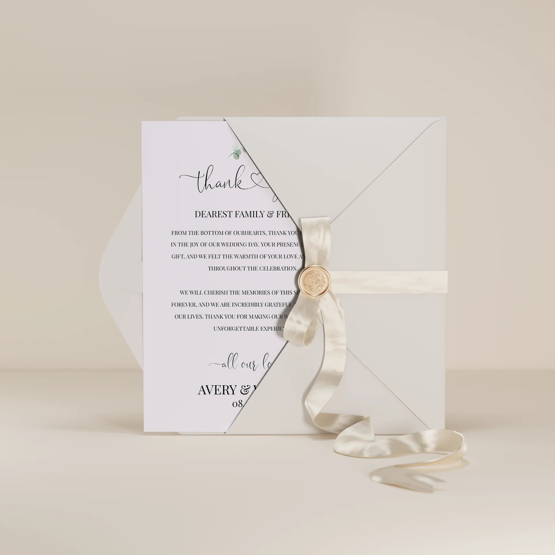 Eucalyptus Gold — Thank You Card