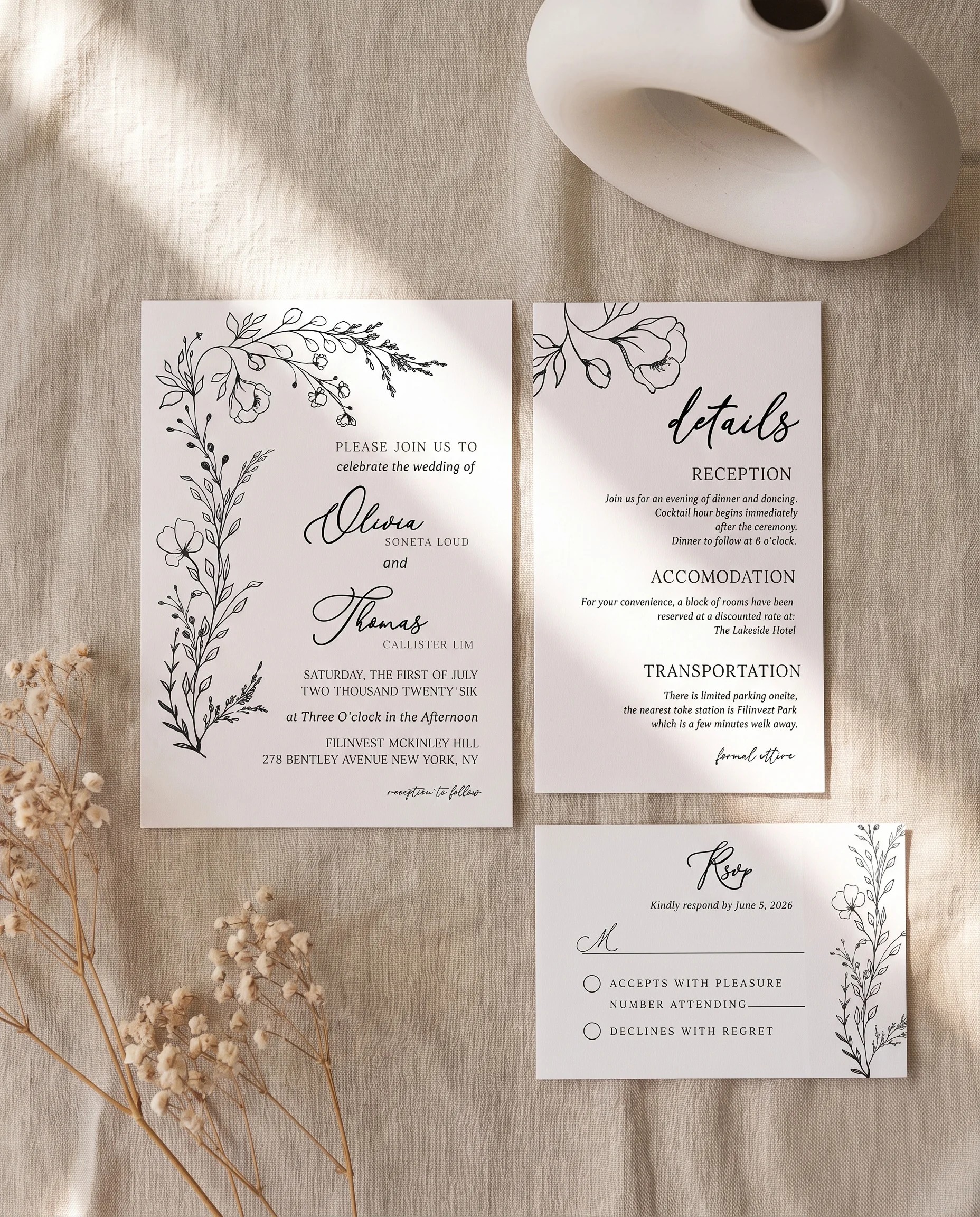 Meadow Sprig — Invitation Suite