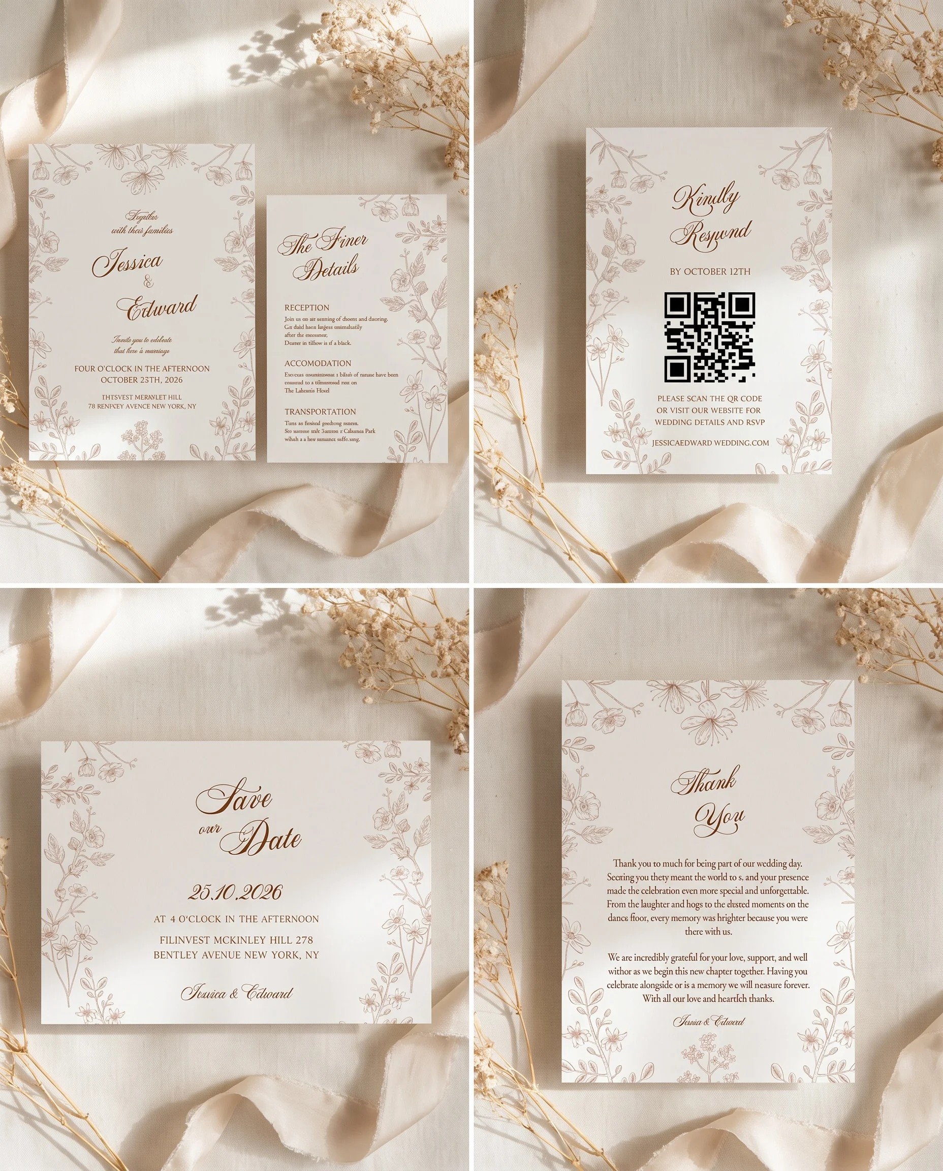 Petalcrest — Invitation Set