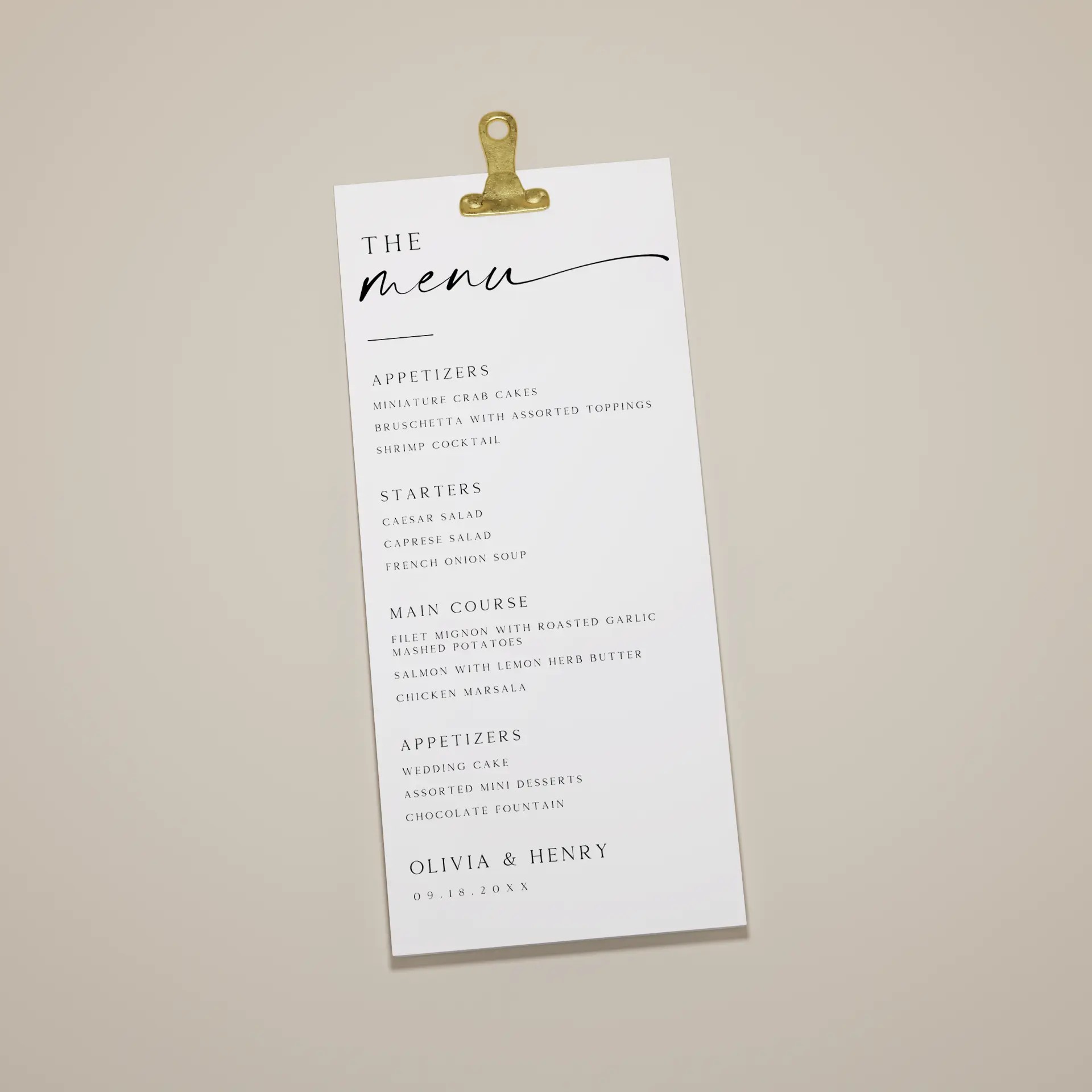 Plate — Menu