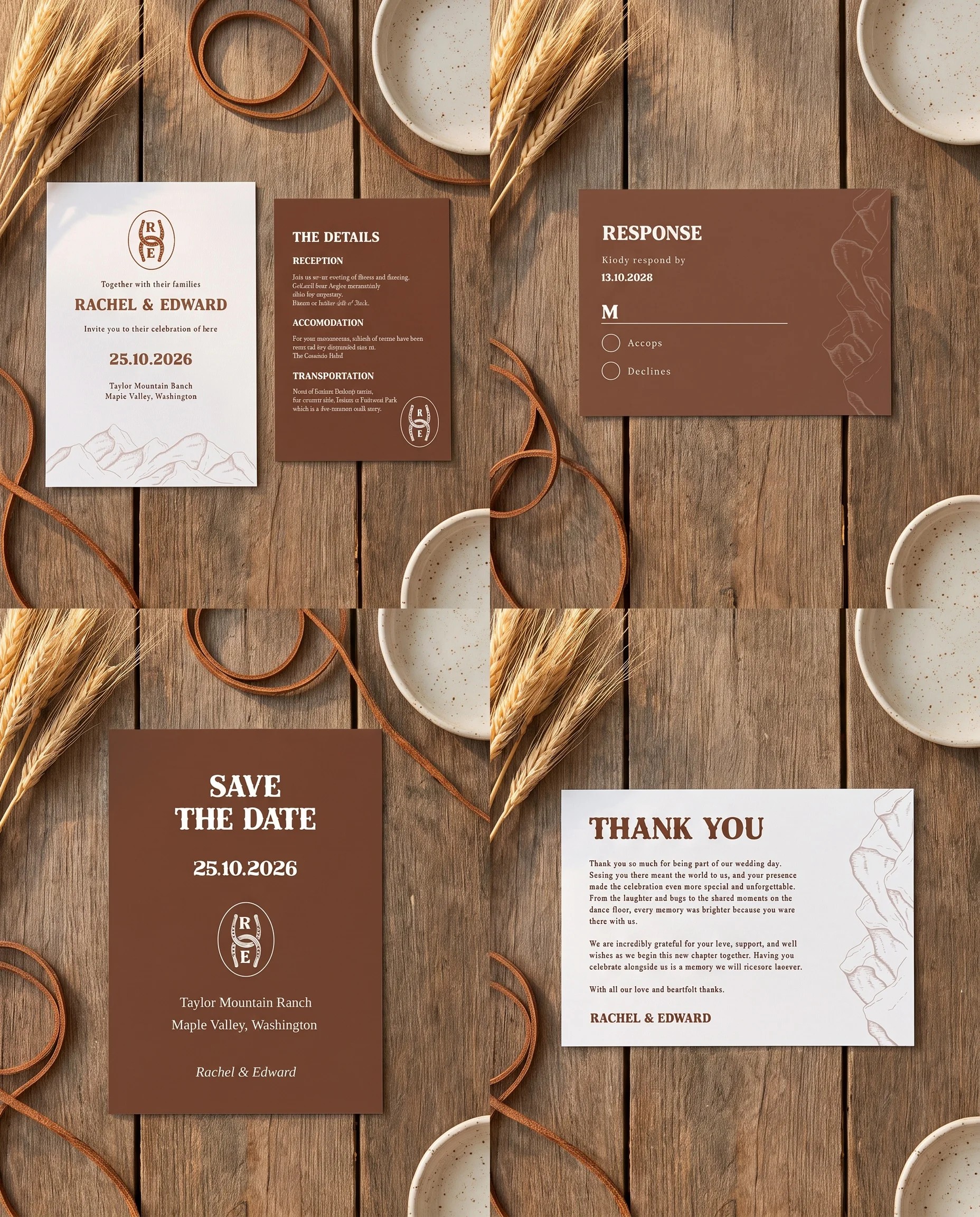 Saddle Crest — Invitation Set