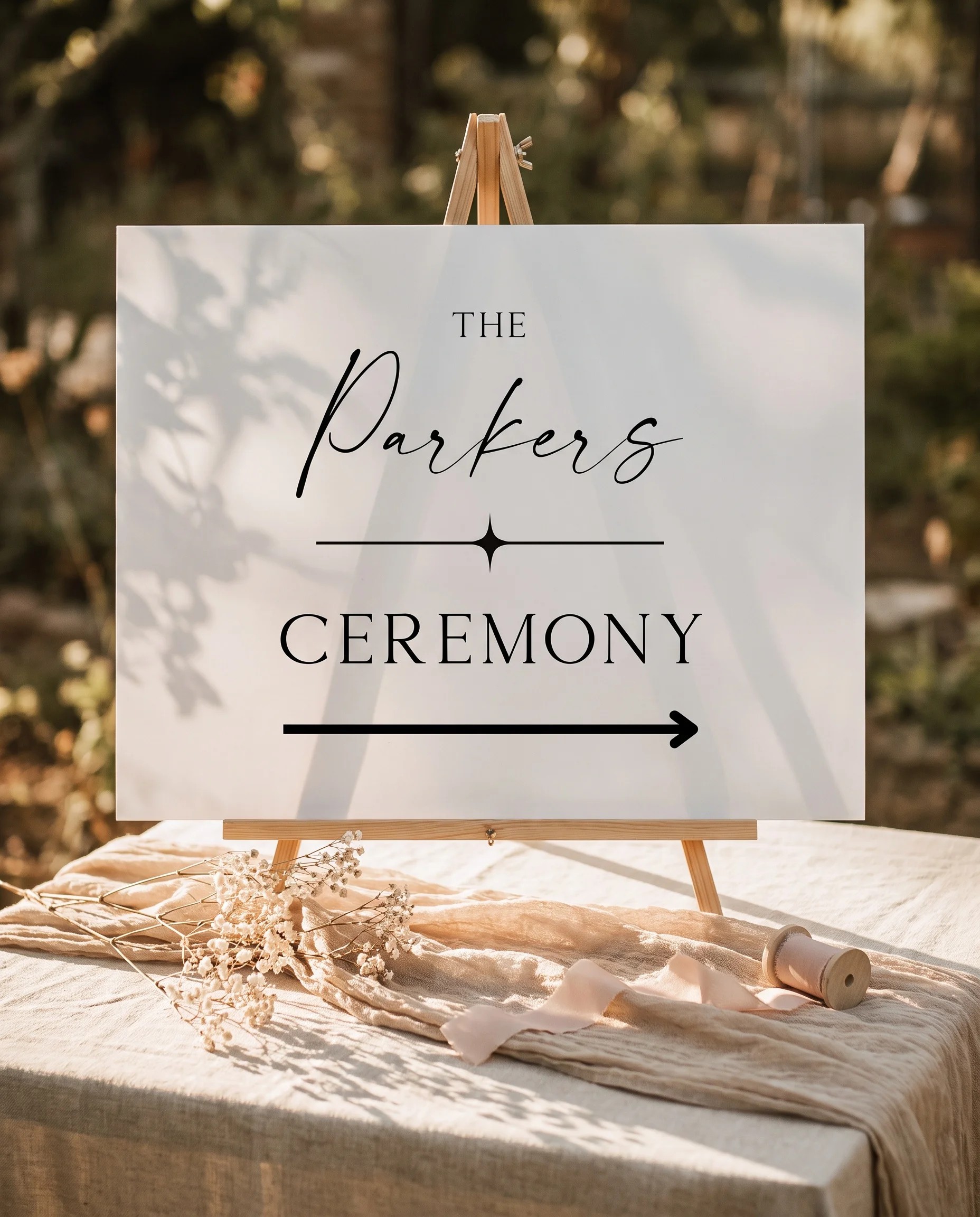Sunlit — Ceremony Sign