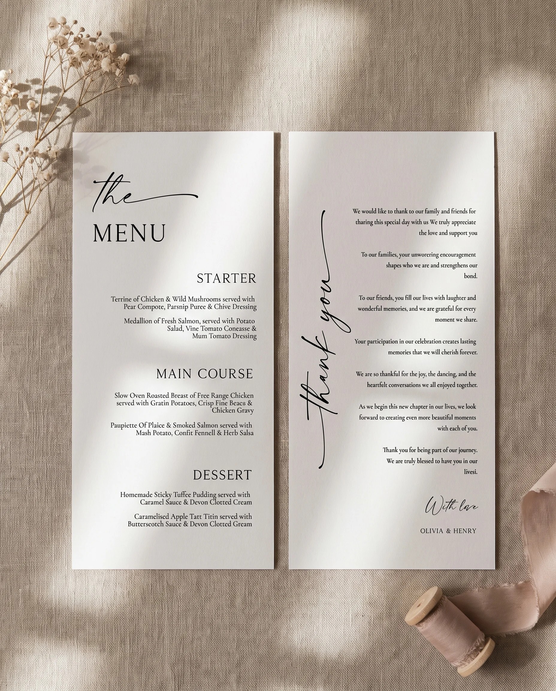 Sunlit — Menu