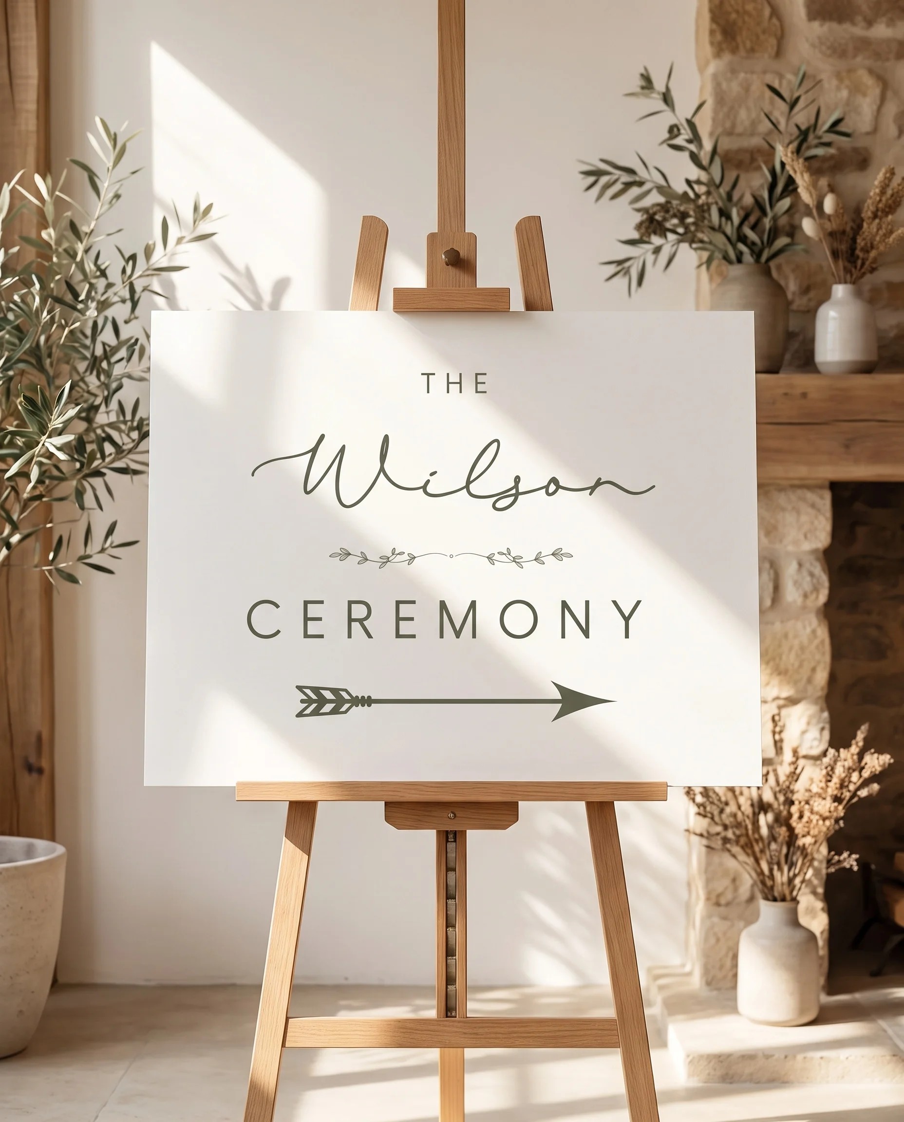 Manor Etching — Ceremony Sign