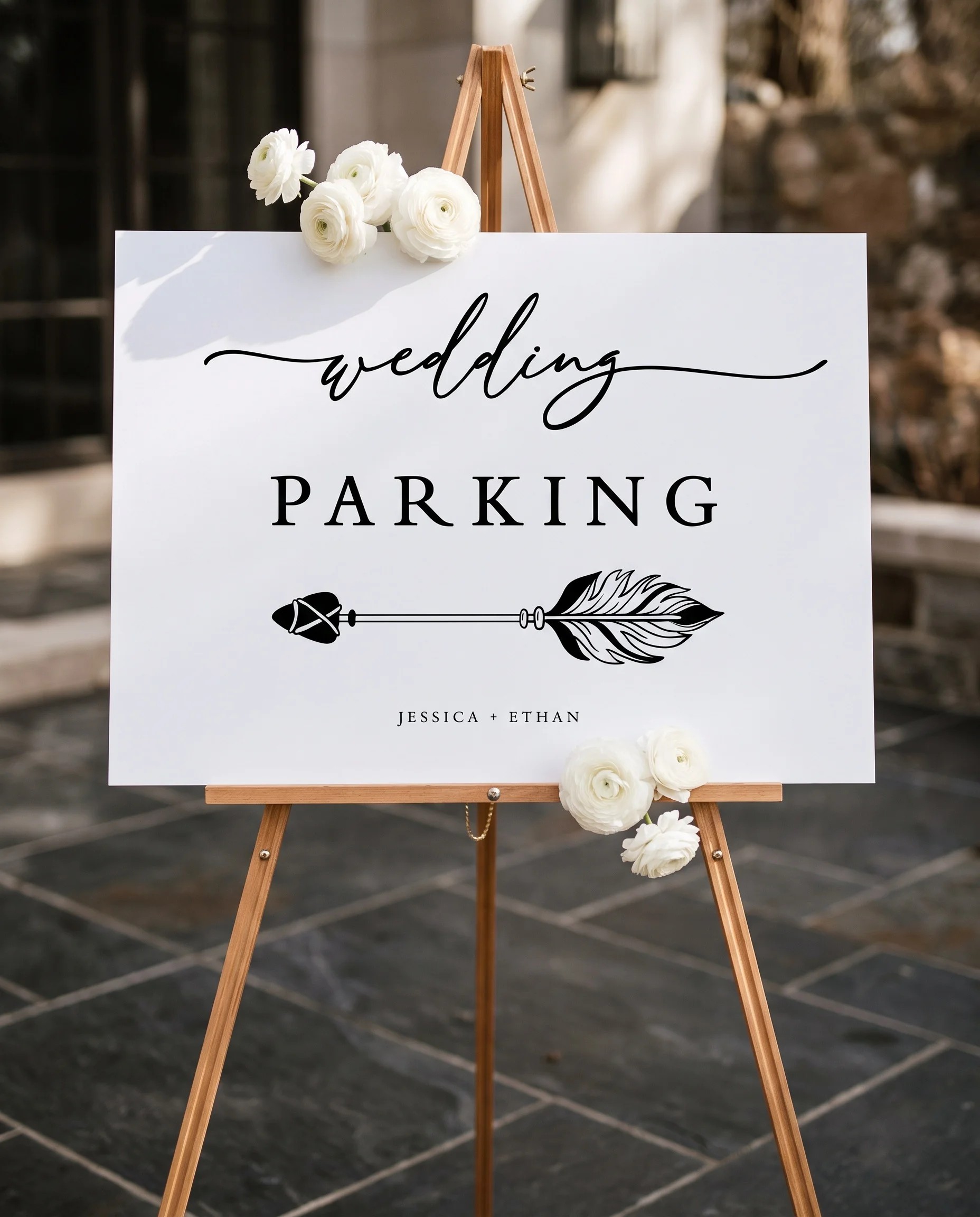 Monochrome Veil — Parking Sign