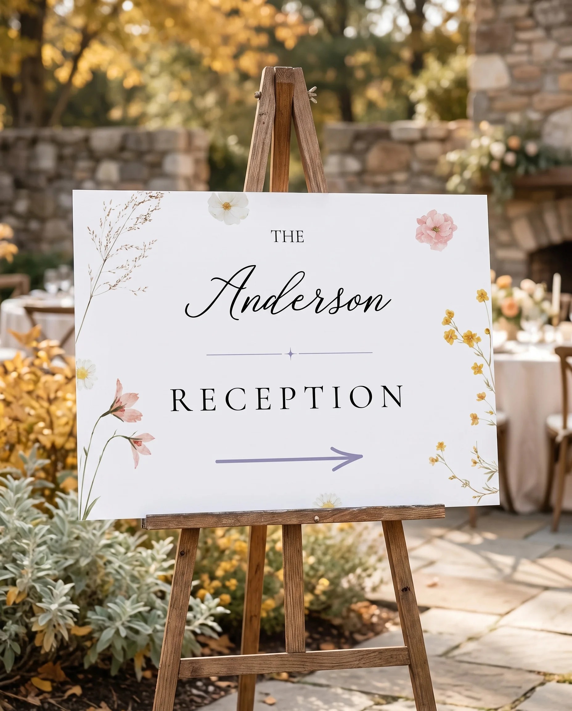 Marigold Petal — Reception Sign