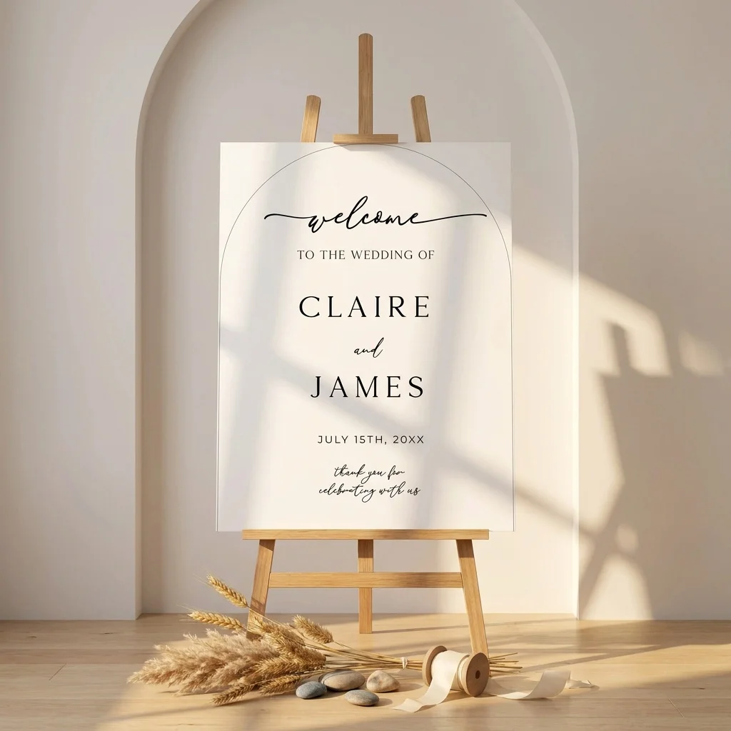 Halo Arch Welcome Sign — Printable Minimalist