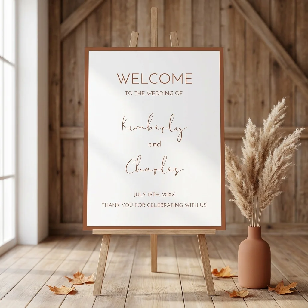 Stevens Welcome Sign — Boho Terracotta Printable